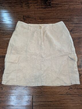 120% Lino Made in Italy Sustainable Linen Skirt Size 42